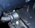 The green lines represent the original area of the winch mount
