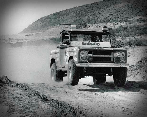Back in the 1969, Ford Broncos custom prepped by Bill Stroppe were the hot ticket for desert racing. Photo: Trackside Photo