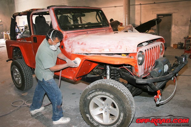 Special attention was given to the factory decals that had been on the Jeep for 10 years.