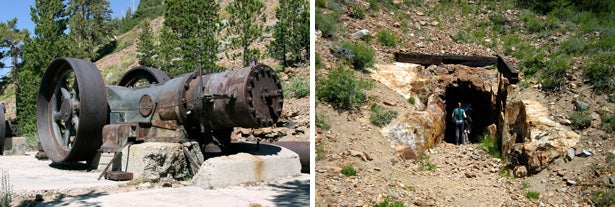 This Ingersol Rand diesel-powered compressor sits on Red Mountain, close to the mouth of the upper mine shaft to the Mammoth Consolidated Gold Mine.