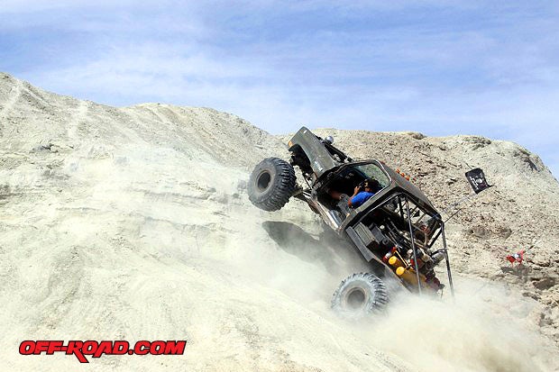 Full-size Chevy 4x4 Truck on Rollover hill -  Truckhaven, CA.