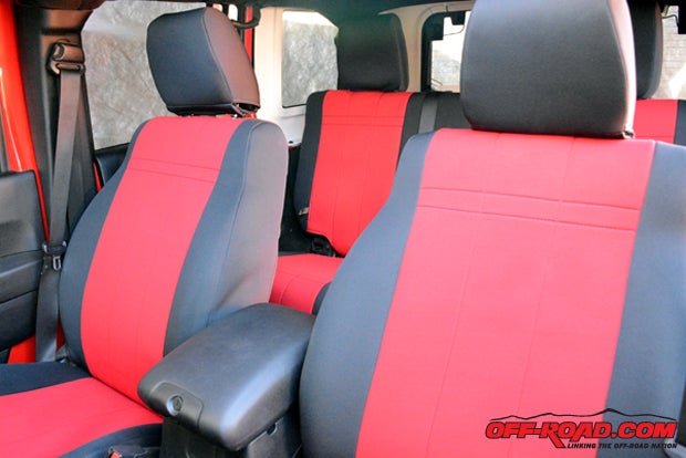 The finished installation gives this Jeep a custom appearance, while also protecting the seats from wear and the elements. 