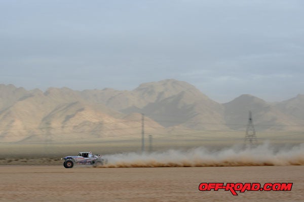 Travis Chase races across this dry lake on his way to second in class and the Rookie of the Year award. 