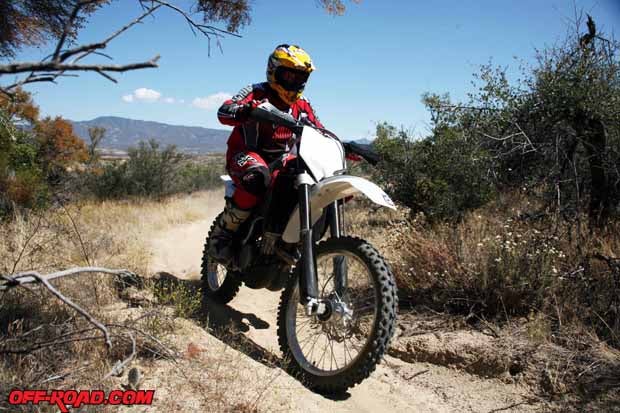 The Husqvarna TXC250 is great for tight single-track trails like what we rode at The Ranch.  