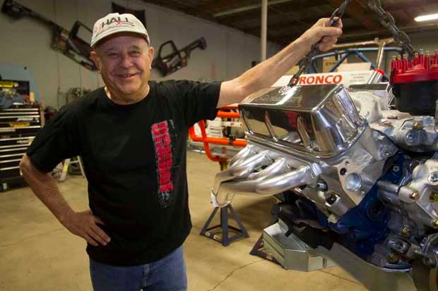 A few years have passed since Rod Hall wore an old-style open-face helmet. At 78 years of age, he still has a gleam in his eye and a youthful enthusiasm for the track. 