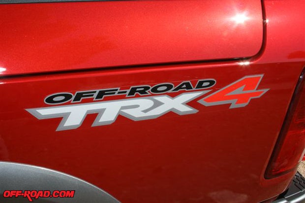 3.	TRX is Dodges off-road package badge and package, which includes heavy-duty shocks, fender flares, tow hooks, and other accessories.
