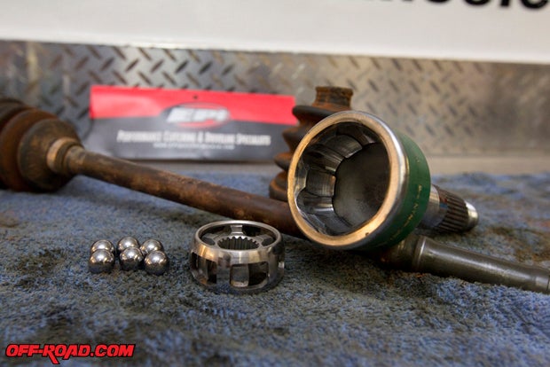 Be sure to thoroughly clean and inspect the CV joint before installing the new boot.
