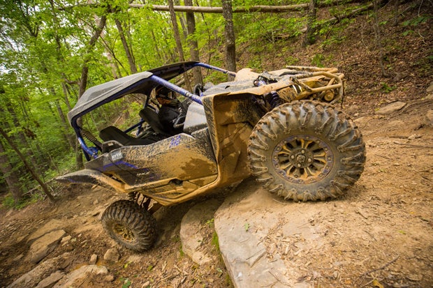  The larger EFX MotoClaw 30-inch tires really provide additional grip on the tight trails of Stoney Lonesome.