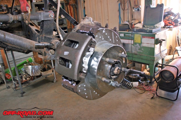 The most difficult part of replacing the entire brake system is installing the parking brake components.