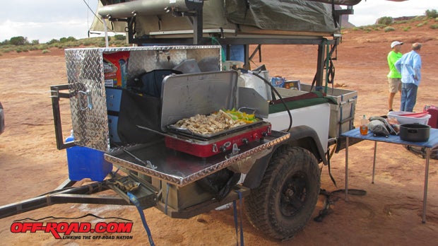 The kitchen is easy to access when it's times to grab breakfast or dinner on the trail.