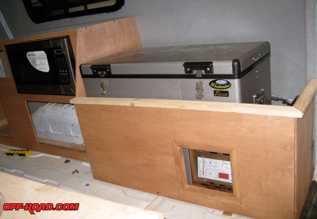 Here is the cabinet for our "Weekender" that Colorado Campervan made for us. 