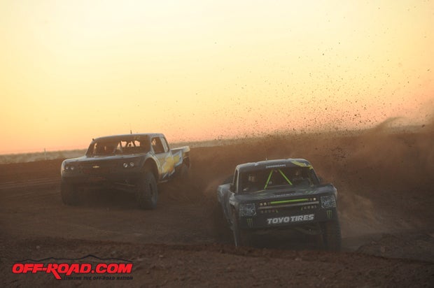 BJ Baldwin battled through the dust to finish in third at Imperial Valley.