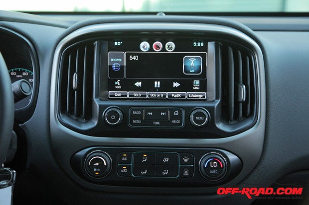 The newly designed 8-inch touchscreen is the largest in the mid-sized segment, and its available on mid-level and upper-level trim packages. 
