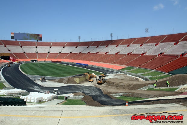 Lots of asphalt in the Coliseum for this Saturday's race.