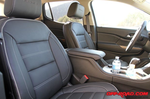 Our Denali has plenty of leather and power seat adjustable for the driver and passenger. 