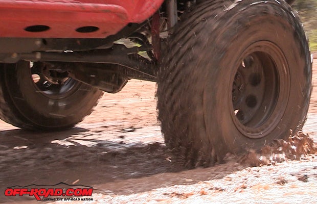 The aggressive tread design helped us gain traction in muddy conditions.