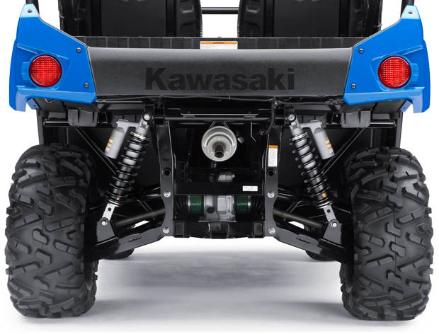 The independant suspension on the Teryx4 offers 7.8 inches of travel up front and 8.2 inches in the rear. 