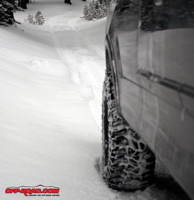 Cooper's self-cleaning tread design of the STT PRO clearly works, as we didn't notice any major buildup or sticking or snow or mud, which means the tire retains its great traction when needed most.
