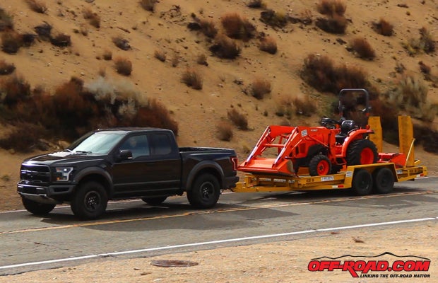 The Raptor won't be able to tow as much as a traditional half-ton because of its suspension being focused on off-road performance. 