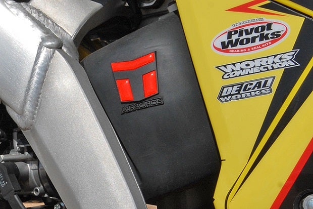 Moto Tassinaris AIR4ORCE tunable intake boots help fine tune power delivery. 